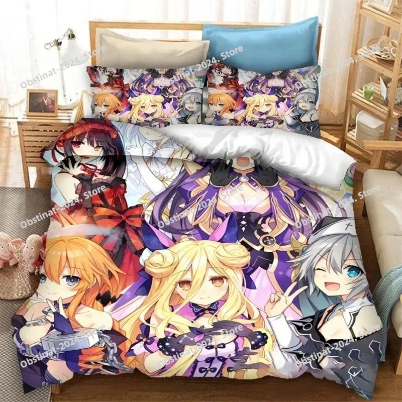 Home Textiles Classic Fashion - Комплект постельного белья с 3D-печатью «Аниме