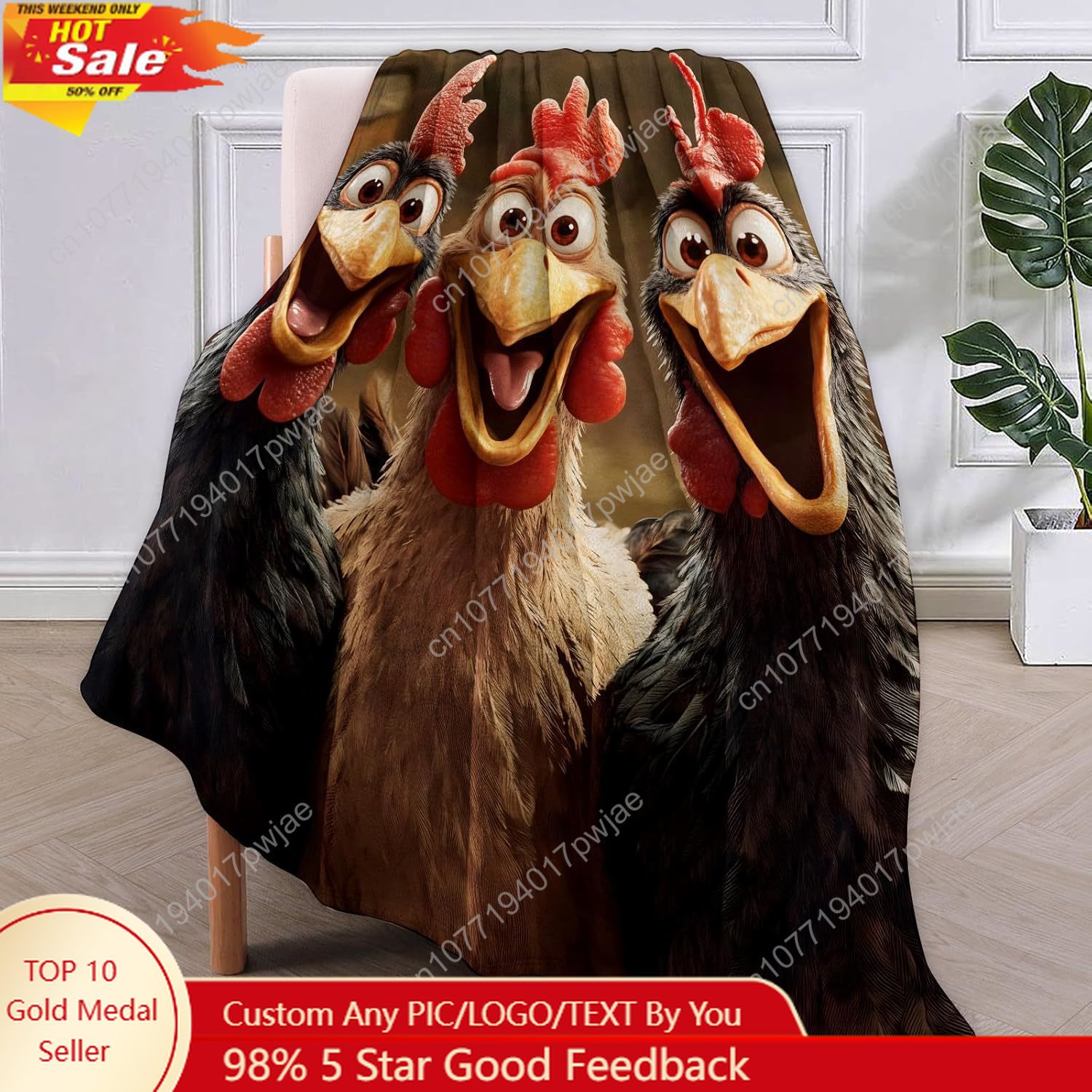 Quality Home Textiles - Одеяло с цыплятами, подарки для женщин,