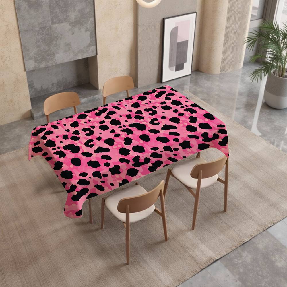 Розовая модная скатерть с леоп – обзор и цена Home Textiles Classic Fashion