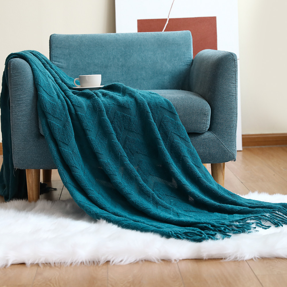 Плед с узором «елочка» для див – обзор и цена Wool Blanket Herringbone